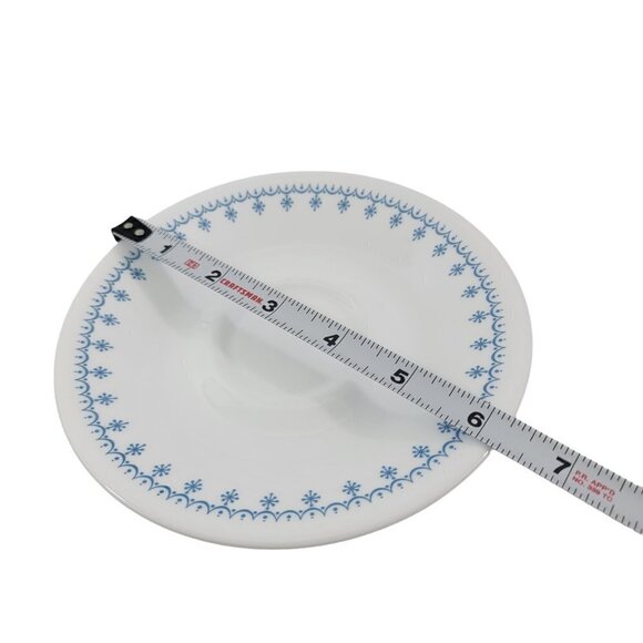 Vintage 1970’s Corelle Livingware Blue Ring Handle Snowflake Cup & Saucer Sets - Picture 12 of 16